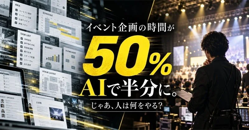 AIでイベント企画の時間が半分に。じゃあ、人は何をやるのか。